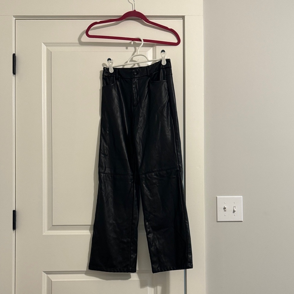 SHEIN Black Faux Leather Pants